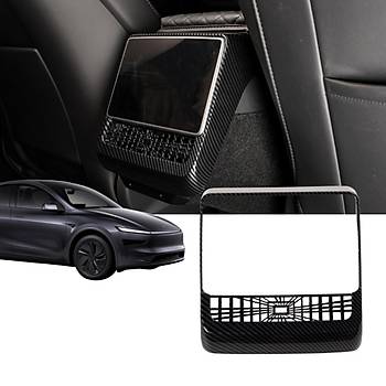 Tesla Juniper Arka Klima Ekran Koruyucu erevesi Karbon Kaplama, Parlak Siyah Renk