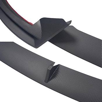 Tesla Model Y n Tampon Alt Spoyler, 3 Para Set Olarak, Mat Karbon Siyah Renk