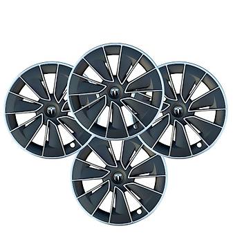 Tesla Model Y AEROX Jant Kapa Seti 19 n, Kurun Gri ve Mat Siyah Renk (4 Adet Set Olarak Satlmaktadr.)