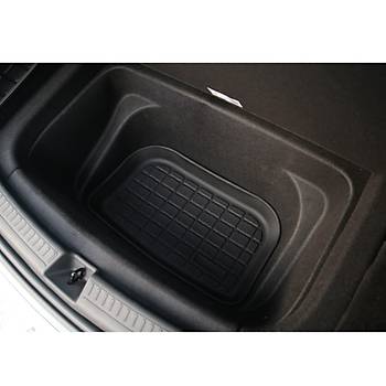 Tesla Model Y Arka Bagaj Havuzlu Kauuk Paspas, Pirin Desenli, Siyah Renk