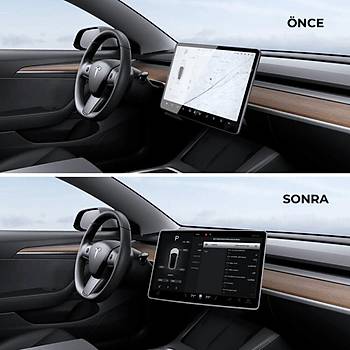 Tesla Model Y / Model 3 Orta Ekrann Tm Ynlere Dnmesini Salayacak Ara Balant Aparat