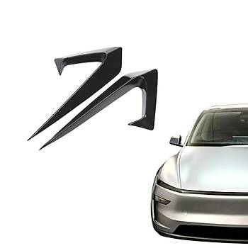 Tesla Juniper Yan Kamera ereve Kapa, HW4.0, 2 Adet Set Olarak, Parlak Siyah Renk