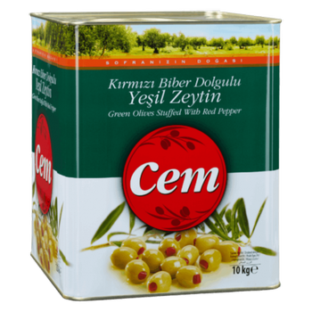 Cem Krmz Biber Dolgulu Yeil Zeytin 10 kg