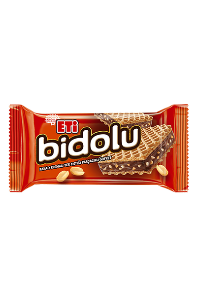 Bidolu Yer F�st�k Par�ac�kl� Kakao Kremal� Gofret