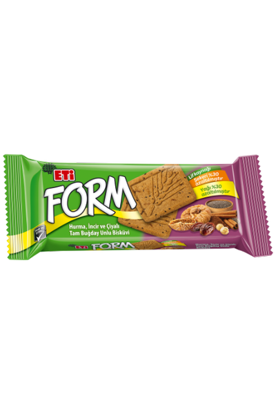 Form Hurma, �ncir ve �iyal� Tam Bu�day Unlu Bisk�vi
