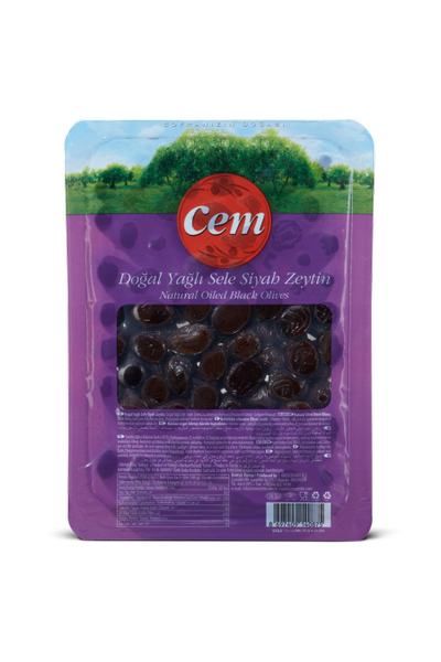 Cem Do�al Sele Siyah Zeytin 800 gr
