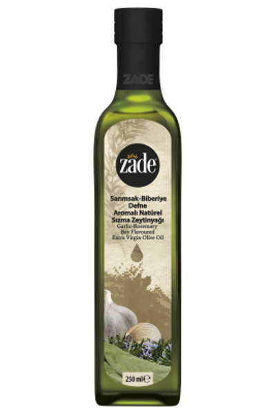 Sar�msak-Biberiye-Defne Aromal� Nat�rel S�zma Zeytinya�� 250 ml (Cam)