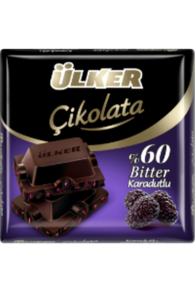 �lker Bitter Kare �ikolata %60 Karadutlu 60 g