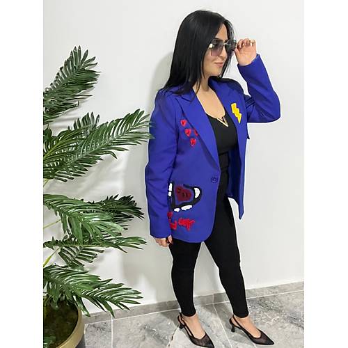Tasarm Nakl Blazer Ceket Saks