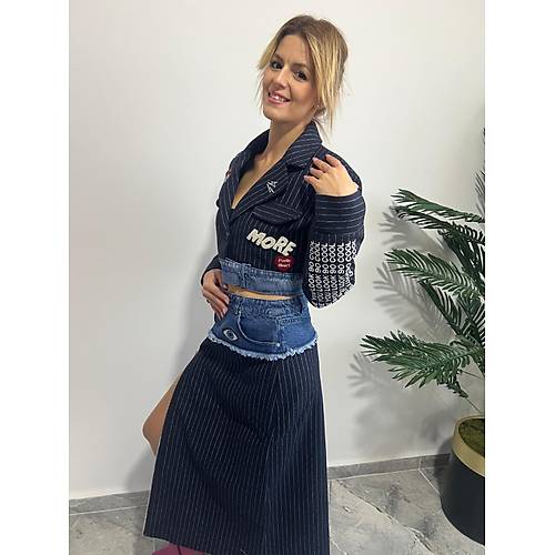 Denim Detayl Takm