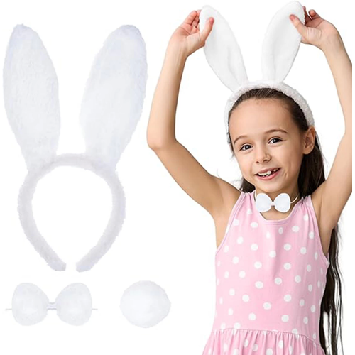 Beyaz Tav�an Kost�m Seti � Ta�, Papyon, Kuyruk (12�li Paket)