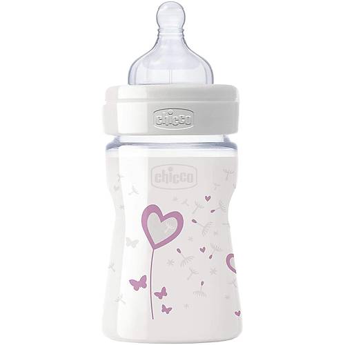 Chicco Desenli Cam Silikon Biberon K�z - 150 ML (8058664009619)