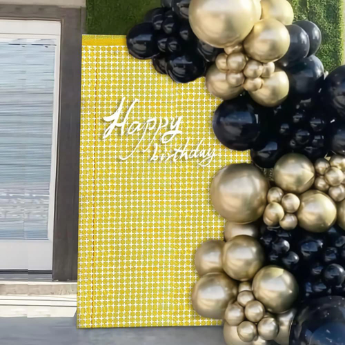 Ekstra Metalize Alt�n Renk Disko Dikd�rtgen Kesim Kap� Perdesi Dekorasyon 1x2 Metre