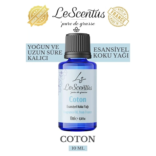 lescentus Coton Esansiyel Koku Ya�� Buhurdanl�k Dif�z�r Mum Sabun Oda Kokusu 10ml
