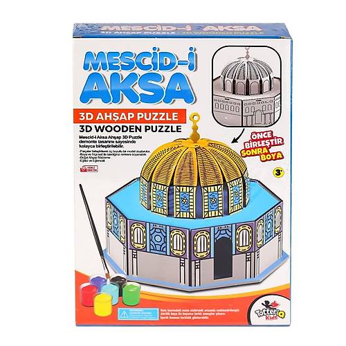 8209 Mescid-i Ahka 3D Ah�ap Puzzle ve Boyama -Totteriq