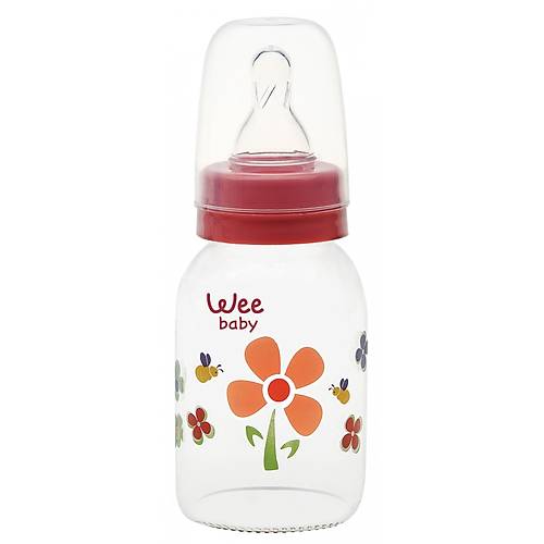 Wee Baby Silikon U�lu Desenli Cam Biberon 125 cc