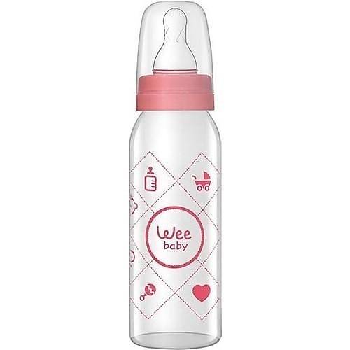 Wee Baby Silikon U�lu Desenli Cam Biberon 250 cc