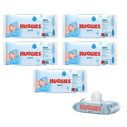 Huggies Pure Yenidoan Hassas Islak Havlu 72 Yaprak 5'li Paket (432 Yaprak)