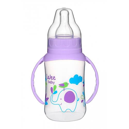 Wee Baby Silikon Kiraz U�lu Kulplu PP biberon 150cc