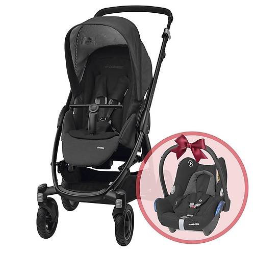Maxi-Cosi Stella Bebek Arabas Black Raven / Cabriofix Essential Black Oto Koltuu Hediyeli