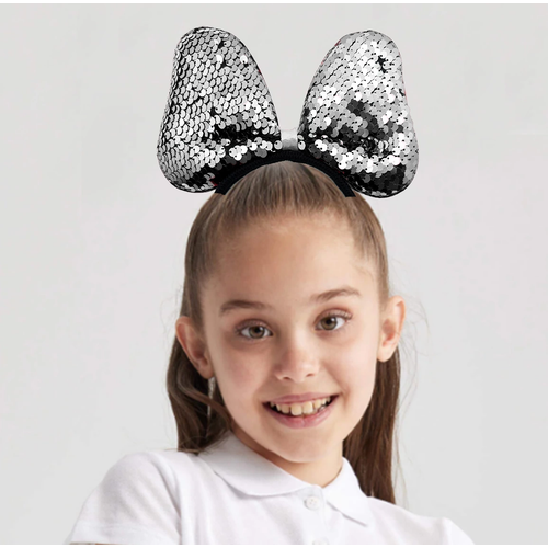 Renk De�i�tiren Pullu Payetli Fiyonk Parti Tac� Fu�ya G�m�� Renk 20x16 Cm