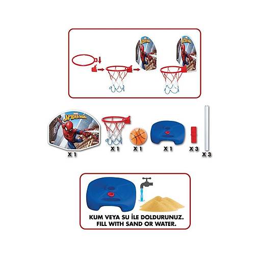 03404 Spiderman Ayakl� Basket Potas� -Dede