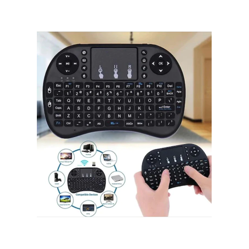 Smart Tv Box Ps3 Uyumlu Kablosuz Dokunmatik I��kl� �arjl� Touchpadli Mini Q Klavye