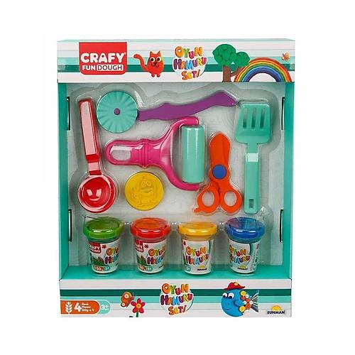 30992 Crafy Oyun Hamuru Tasar�m Seti 200 g - 10 Par�a -Sunman