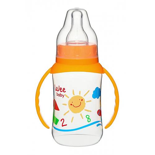 Wee Baby Silikon Kiraz U�lu Kulplu PP biberon 150cc
