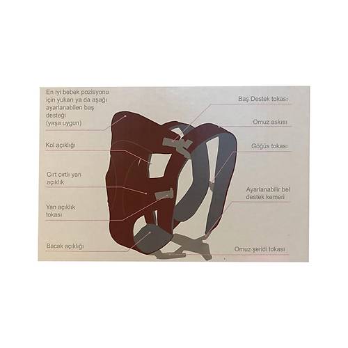 Baby2go 3 in 1 Kanguru - Krmz