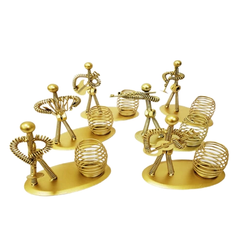 Dekoratif Sari Metal Adam M�zisyen Kalemlik