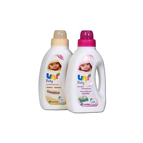 Uni Baby Sensitive Bebek amar Deterjan 1500 ml + Bebek amar Yumuatcs 1500 ml