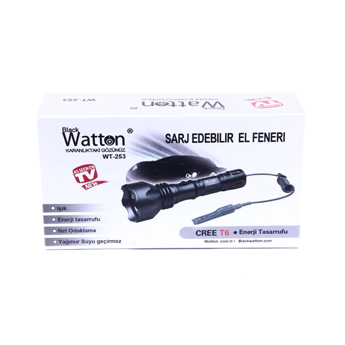Orjinal 600 L�men Tx6 �arjl� �zel Avc� Feneri  Wt-253