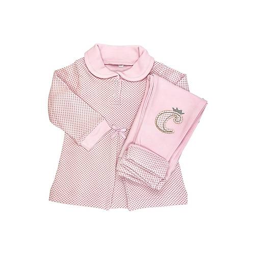 Sema Baby Puantiyeli Elbise 2'li Takm 6 Ay - Pembe