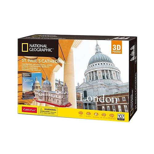 DS0991 Cubic Fun National Geographic Serisi Aziz Paul Katedrali 107 par�a / 3 Boyutlu Puzzle