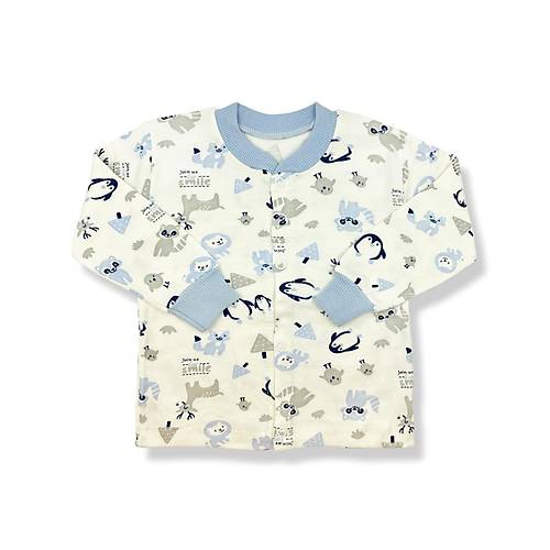 Sema Baby Happy Animals Bebek Pijama Takm Mavi 0-3 Ay