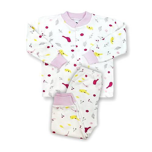 Sema Baby Happy Birds Bebek Pijama Takm Pembe 0-3 Ay