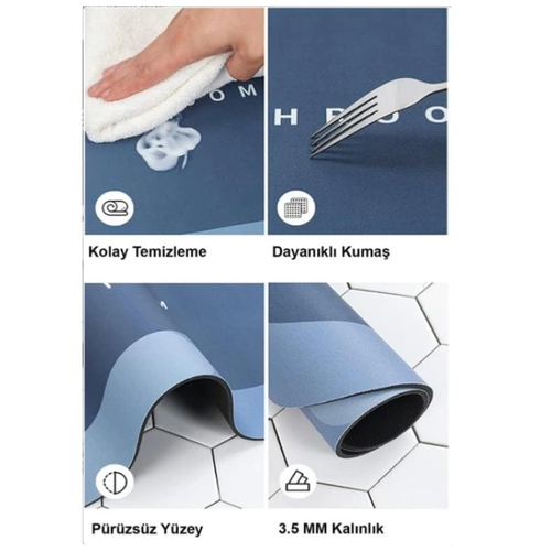 S�per Su Emici Kaymaz Tabanl� Banyo Paspas� ( 40*60 )cm