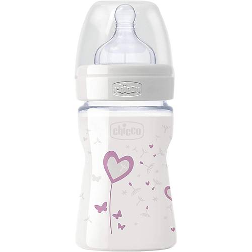 Chicco Desenli Cam Silikon Biberon K�z - 150 ML (8058664009619)