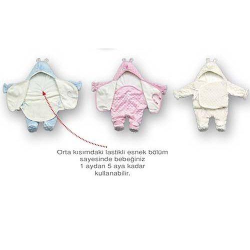 Sevi Bebe Ayakl� Kundak Battaniye Unisex Desenli