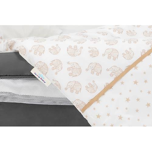 Sema Baby 6 Para Lks Park Yatak Bebek Uyku Seti - Ekru Fil
