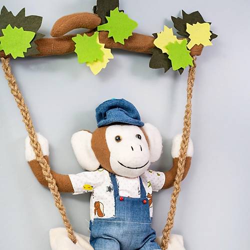 Comfymax Pupayart ocuk Odas Duvar Ss - Maymun