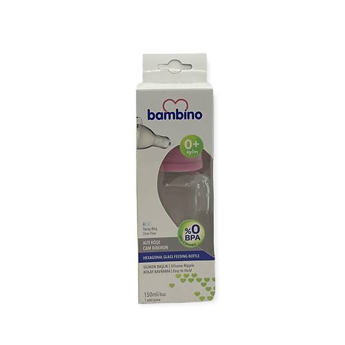 Bambino Alt Ke Cam Biberon 150 ml - Pembe