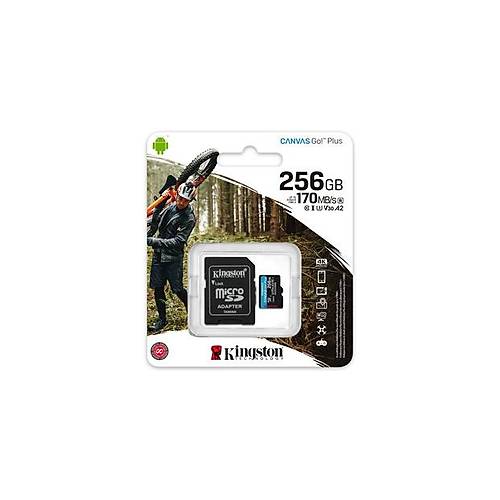 Kingston 256GB microSDXC Canvas Go Plus 170R A2 U3 V30 Card + ADP