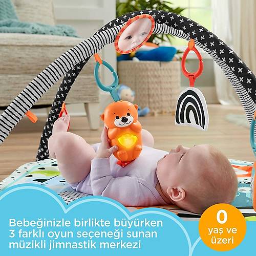 Fisher Price Neeli Hayvanlar 3' 1 Arada Jimnastik Merkezi Oyun Hals