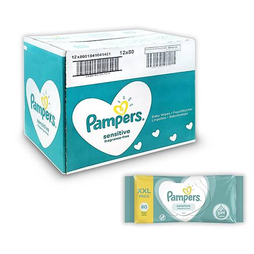 Prima Pampers Baby Sensitive Islak Havlu 12li Frsat Paket (960 Yaprak)