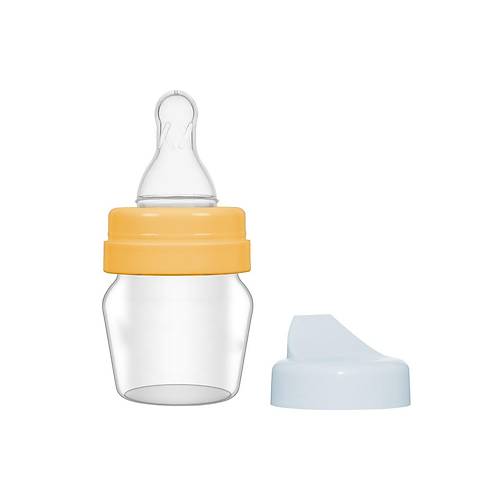 Bambino Biberon Silikon Emzik Mini Cam 30 ml - Turuncu
