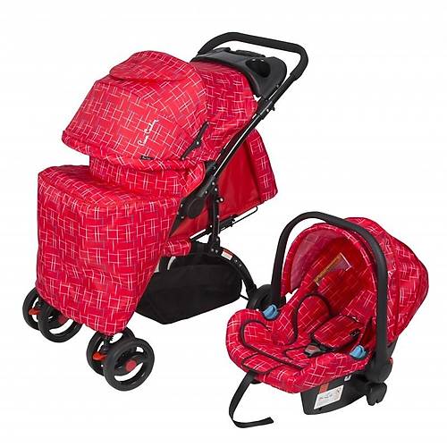 Pierre Cardin PC409 Aloin Travel Sistem Bebek Arabas� - K�r��ll� K�rm�z�