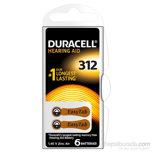 Duracell 312 Numara 6 L� ��itme Cihaz� Pili