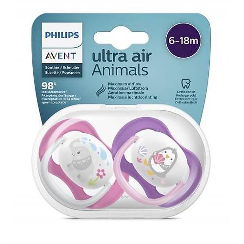 Philips Avent Ultra Air Animals 2li Desenli Emzik 6-18 Ay - Kz
